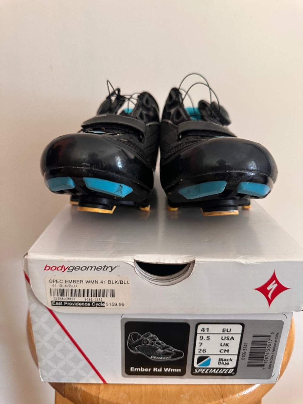 Specialized Ember BOA Women's Road Cycling Shoes 9.5 EU 41 Black Blue Cleats